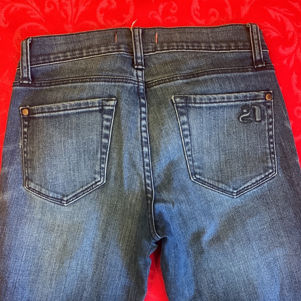 š¹Vintage Forever 21 ⢠Y2K - Zip - Skinny Jeans - Stretch - Low Rise - Picture 5 of 9